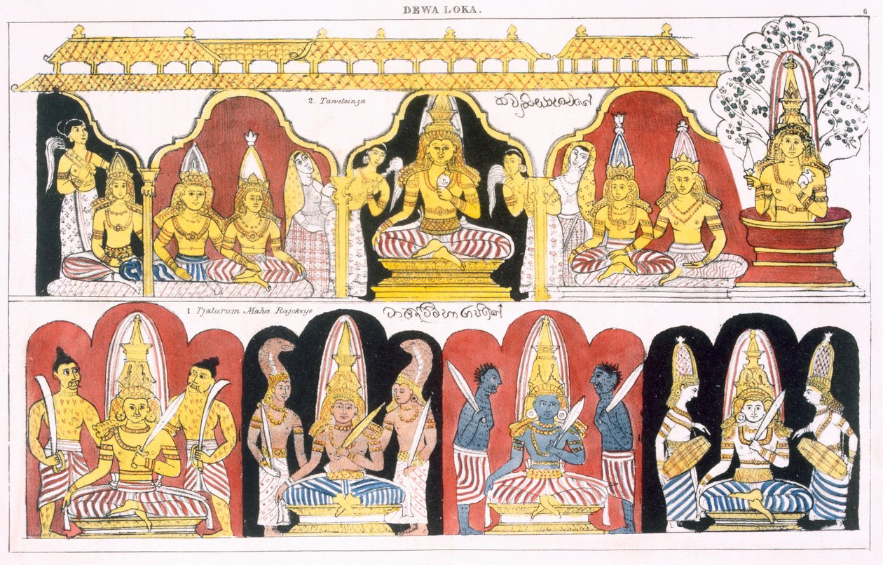 Dewa Loka, Edward Uphamin teoksesta Buddhalaisuuden historia ja oppi, 1829 tekijältä English School