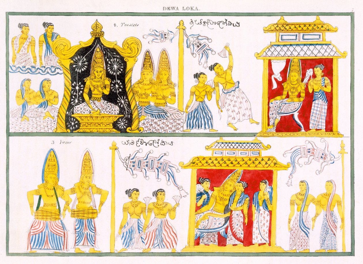 Dewa Loka, Edward Uphamin teoksesta Buddhalaisuuden historia ja oppi, 1829 tekijältä English School