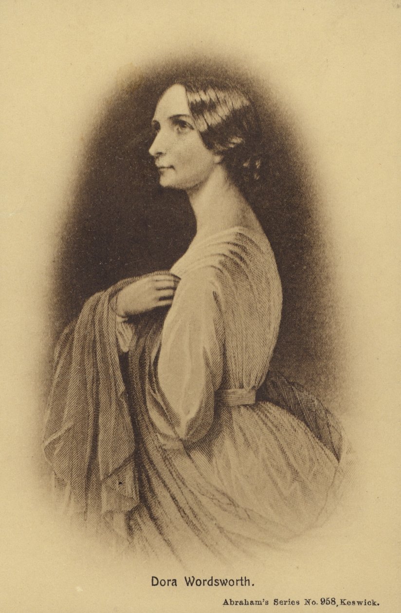 Dora Wordsworth (1804-1847), englantilaisen runoilijan William Wordsworthin tytär (litografia). tekijältä English School