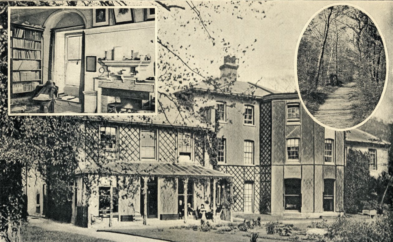 Down House, Downe, Charles Darwinin (1809-82) koti vuodelta 1842 tekijältä English School
