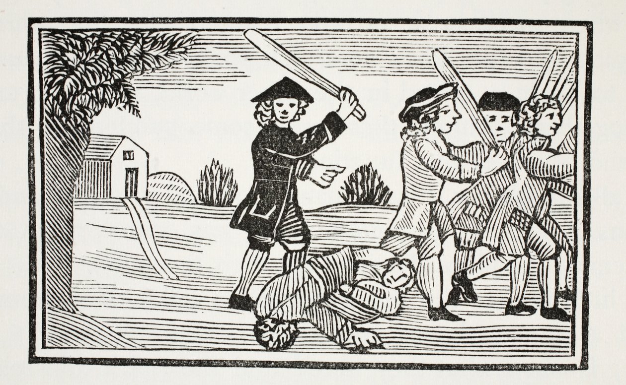 Tohtori Faustus temppu kaksikymmentä opiskelijaa, kuvitus Chap-books of the Eighteenth Century John Ashton, pubi. 1882 tekijältä English School