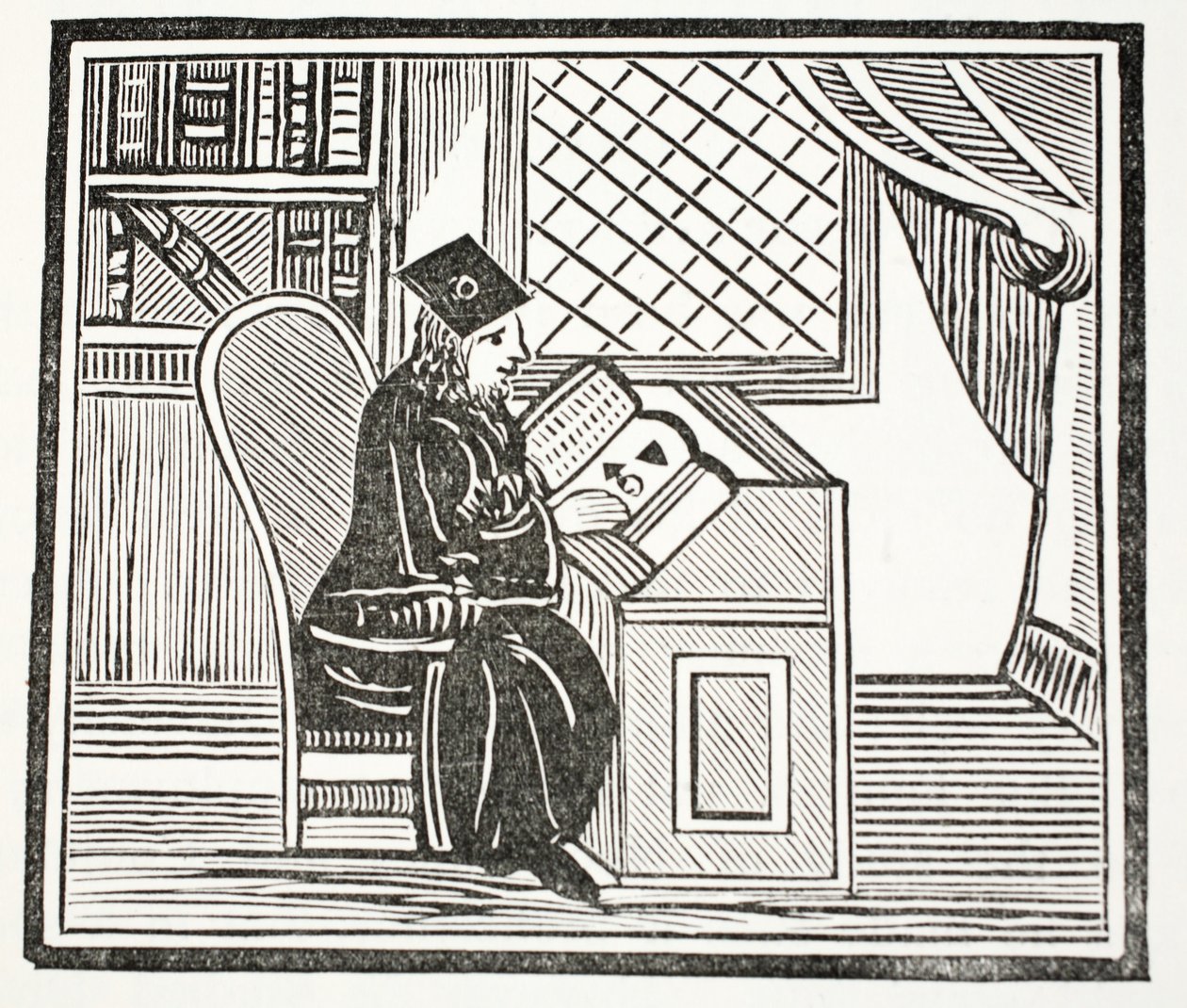 Dr. John Faustus, kuvitus John Ashtonin kirjasta Chap-books of the Eightenth Century, pub. 1882 tekijältä English School