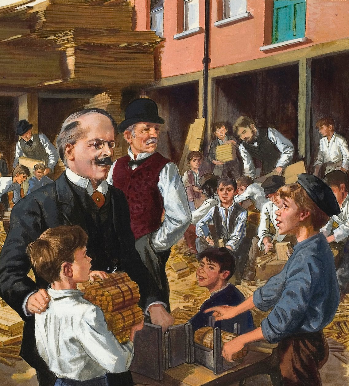 Tohtori Thomas John Barnardo (1845-1905) (guassi paperille) tekijältä English School