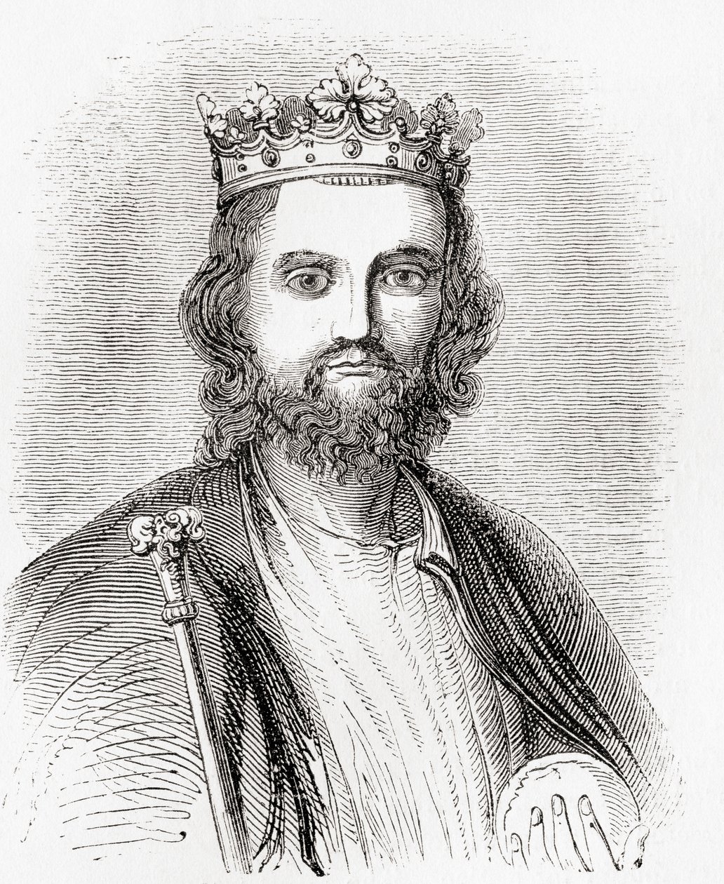 Edward II, eli Edward of Caernarfon, Vanhasta Englannista: A Pictorial Museum, julkaistu 1847 tekijältä English School