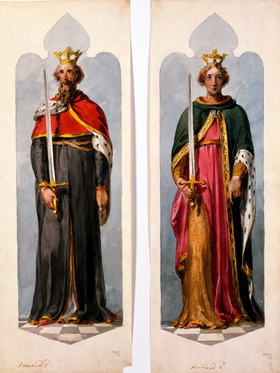 Edward II ja Richard I (wc paperilla) tekijältä English School