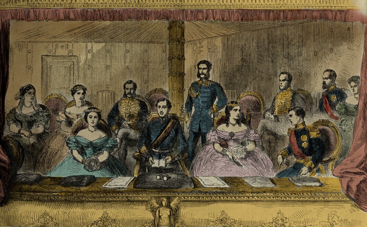 Edward VII ja Englannin kuningatar Alexandra Lontoon oopperassa tekijältä English School