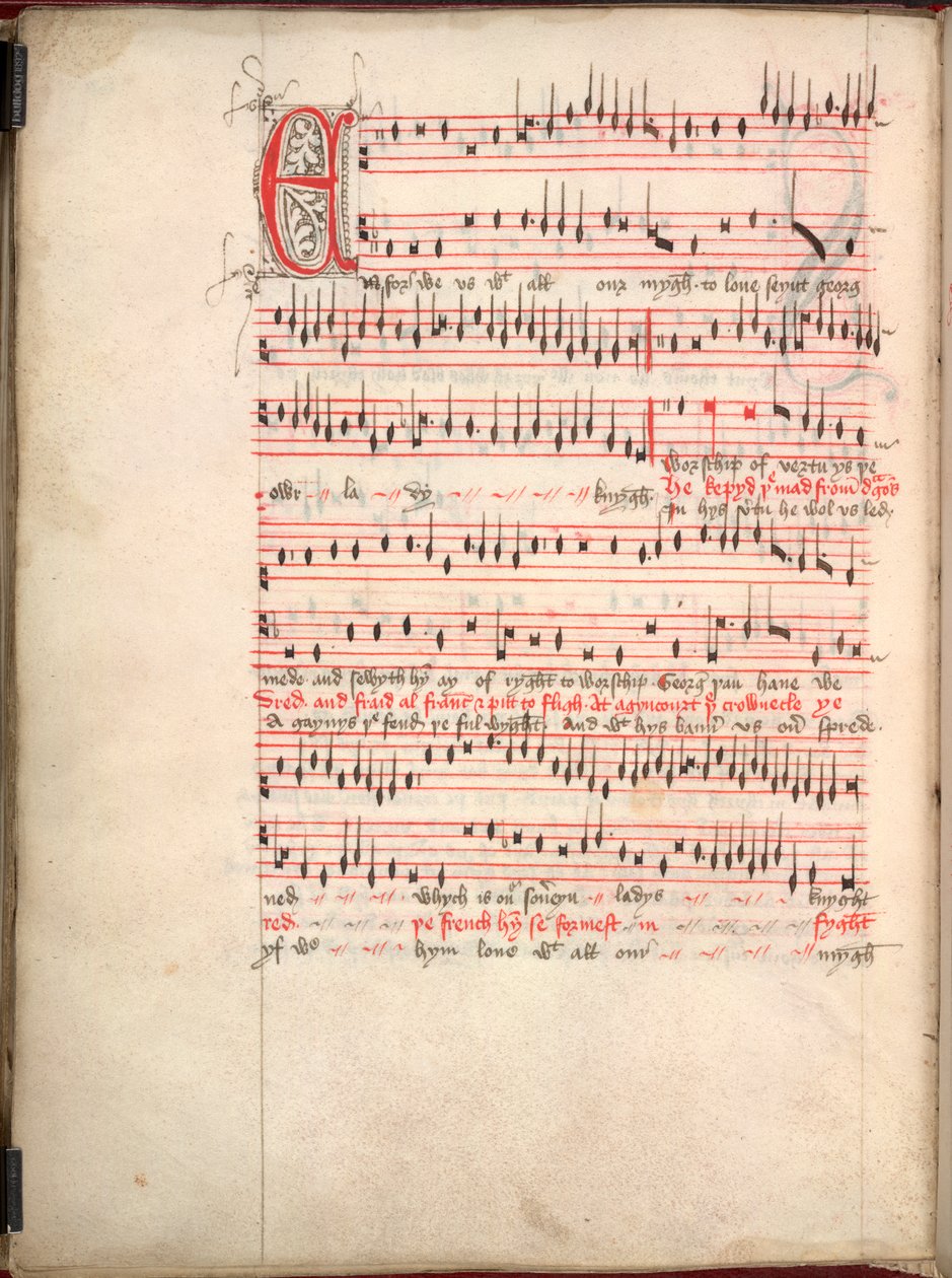 Egerton 3307, f.63v Carol St. Georgelle tekijältä English School