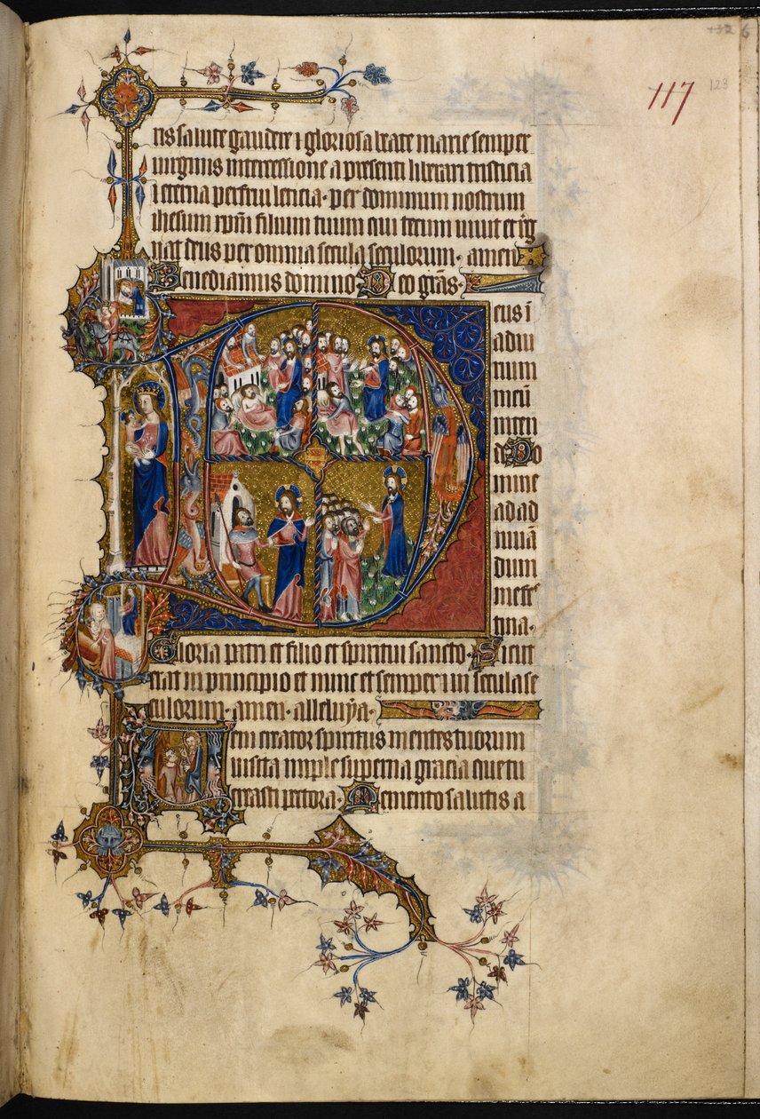 Egerton MS 3277, f.123r, suuri historiallinen alkukirjain 