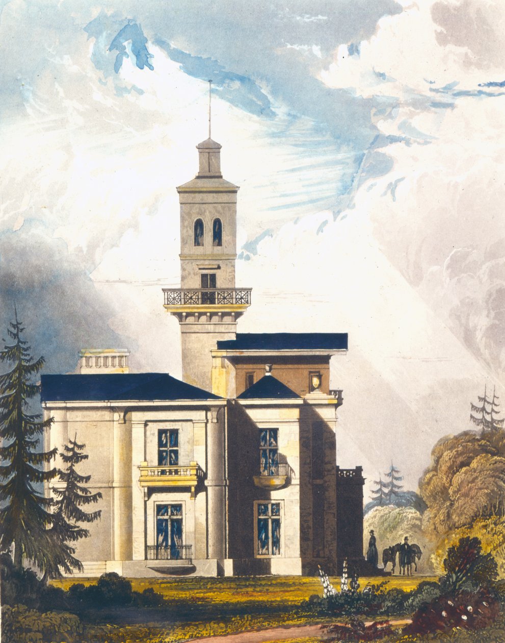 Italian huvilan tai metsästysmajan korotus tekijältä English School