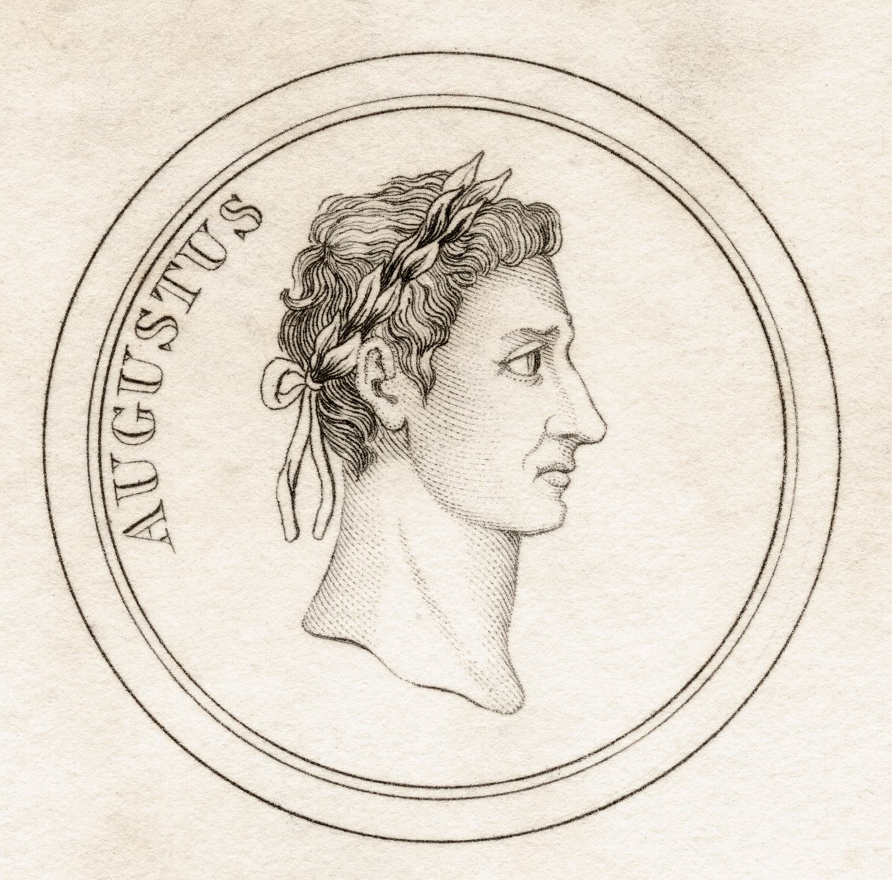 Keisari Augustus, Crabbin historiallisesta sanakirjasta, julkaistu 1825. tekijältä English School
