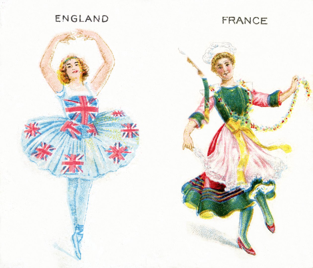 Entente Cordiale (Cordial Understanding) -savukekortit, 1915 tekijältä English School