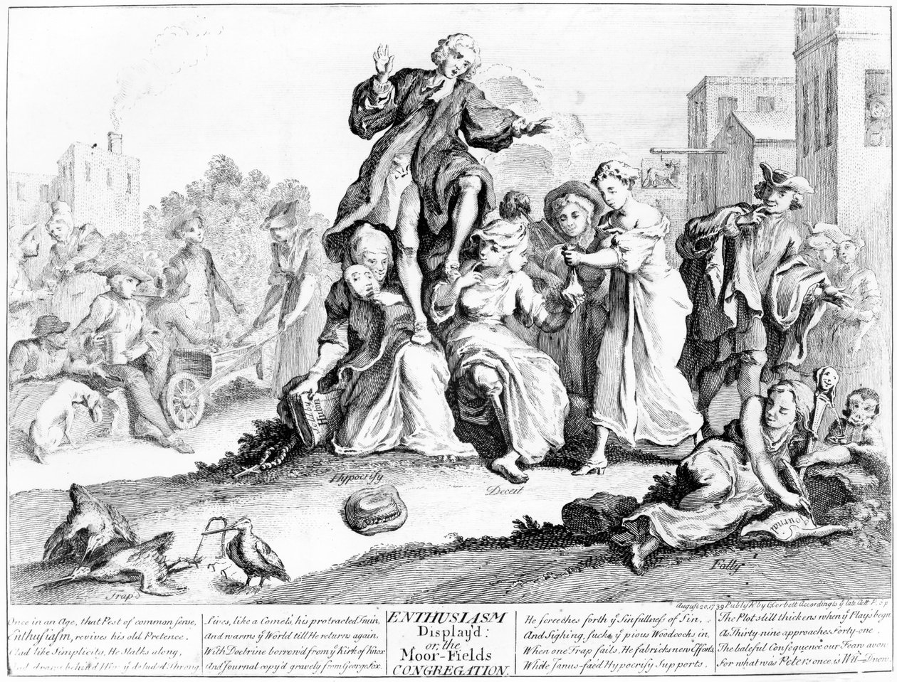 Innostus näkyvissä, tai Moor Fields Congregation, 1739 tekijältä English School