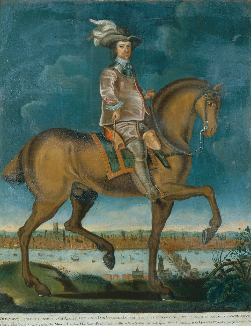 Oliver Cromwellin ratsastusmuotokuva, n. 1657 (öljy kankaalle) tekijältä English School