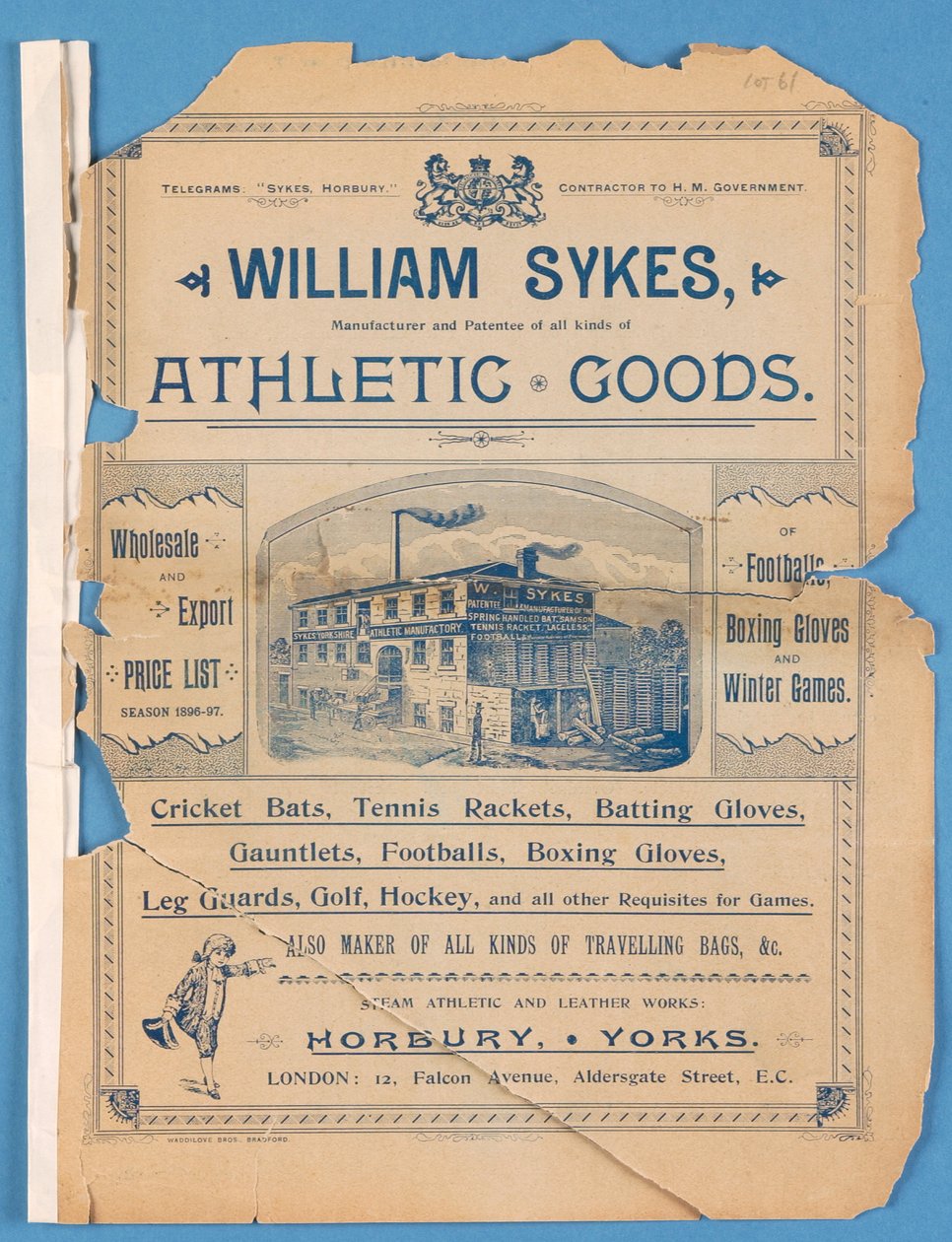 William Sykesin valmistama laiteluettelo, 1896 tekijältä English School