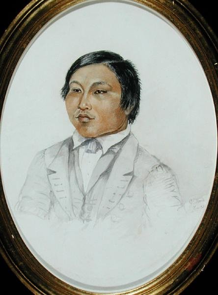 Erasmus Augustine Kallihirua, n. 1855 (akvarelli paperille) tekijältä English School