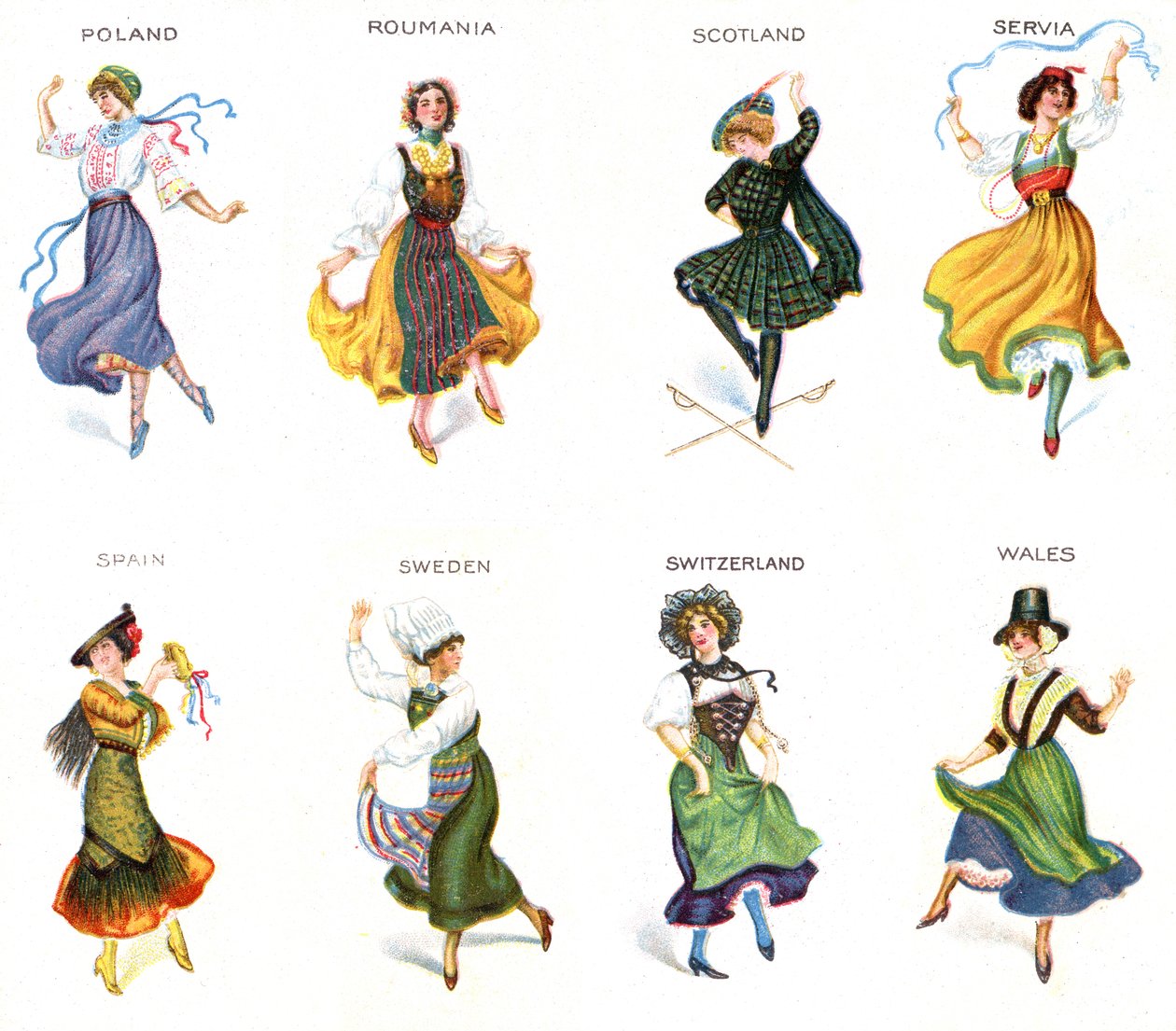 European Dancers, tupakkakortit, 1915 (katso myös 473602) tekijältä English School