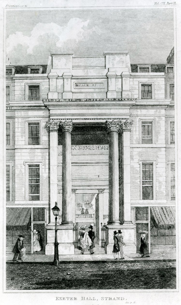 Exeter Hall, Strand, Lontoo Gentlemans Magazinesta tekijältä English School