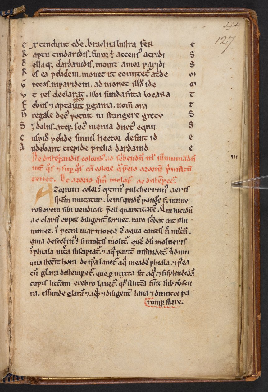 Otteita Henry of Huntingdonin Historia Anglorum -teoksesta, Cotton MS Titus D XXIV, f.127r (pergamentti). tekijältä English School