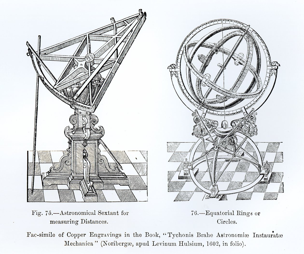 Faksimile kuparikaiverruksista Tychonis Brahe Astronomiae Instauratae Mechanicasta, 1602 tekijältä English School