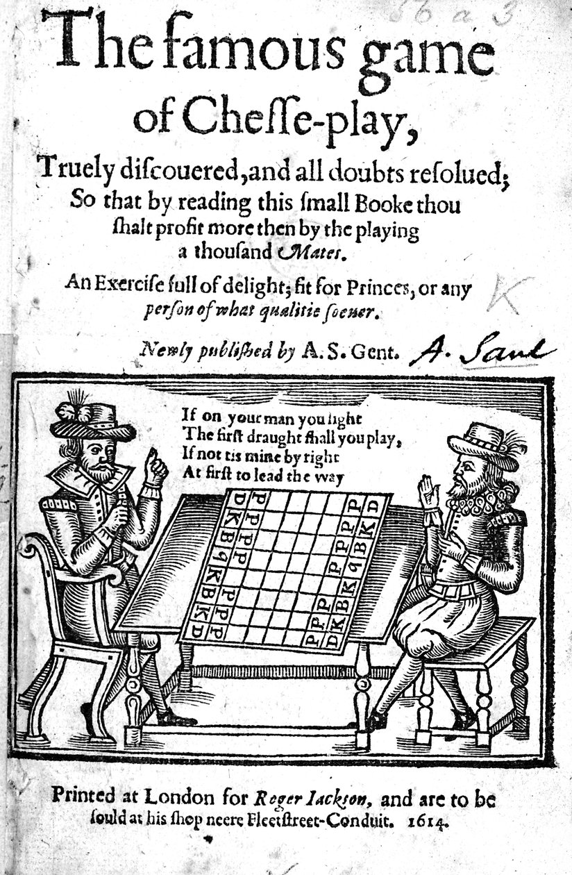 Kuuluisa shakkipeli, 1614 (puupiirros) tekijältä English School