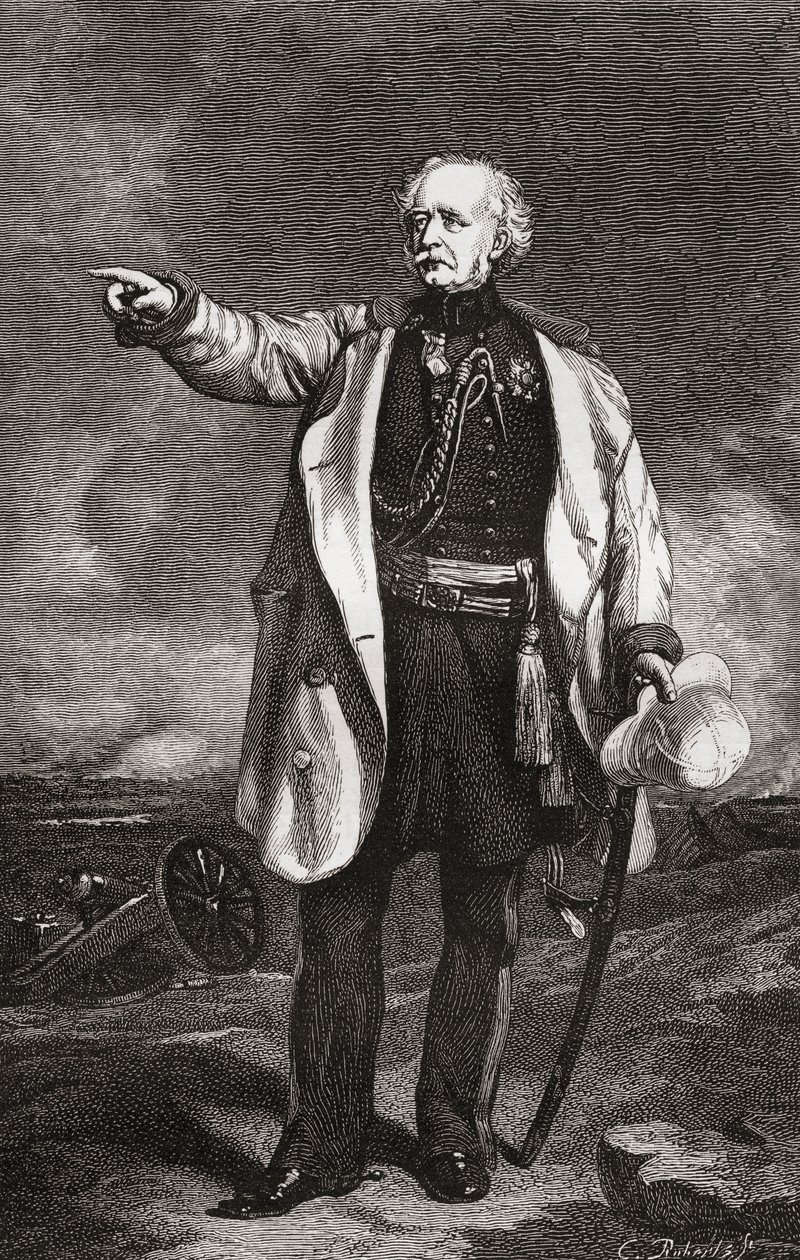 Kenttämarsalkka Hugh Gough, The Magazine of Art -lehdestä, julkaistu 1878. tekijältä English School