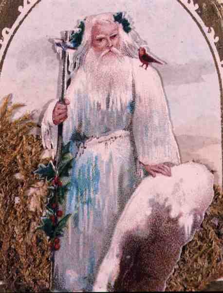 Figuuri Old Winter, viktoriaaninen (väri litho) tekijältä English School