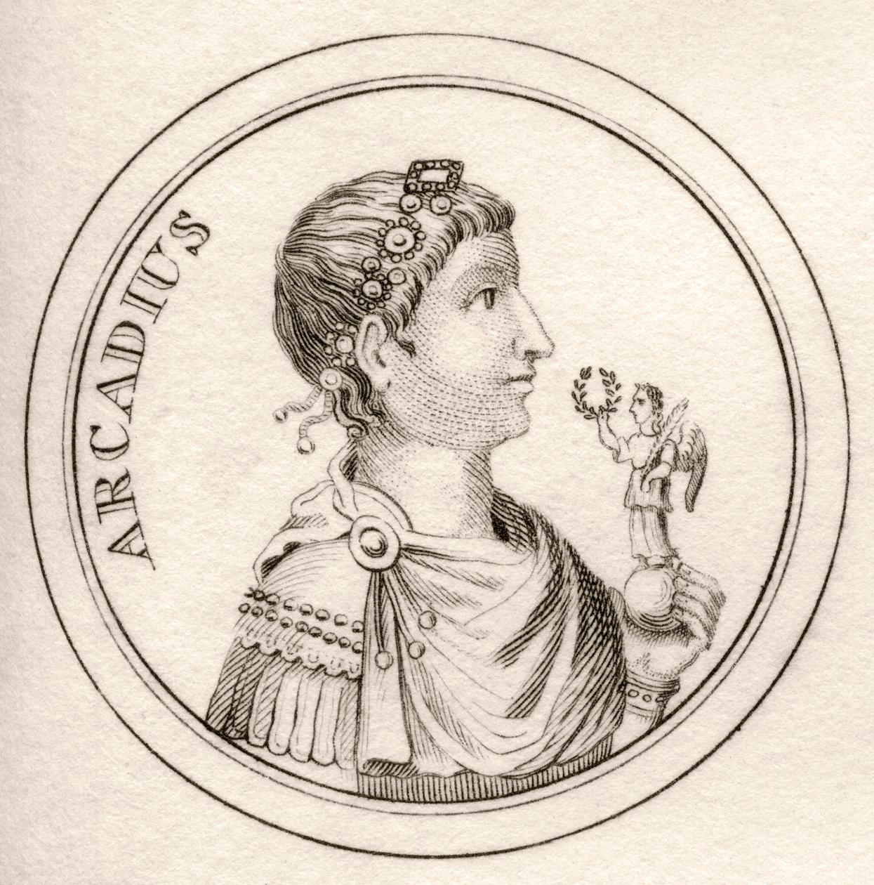 Flavius Arcadius, lähteestä "Crabb