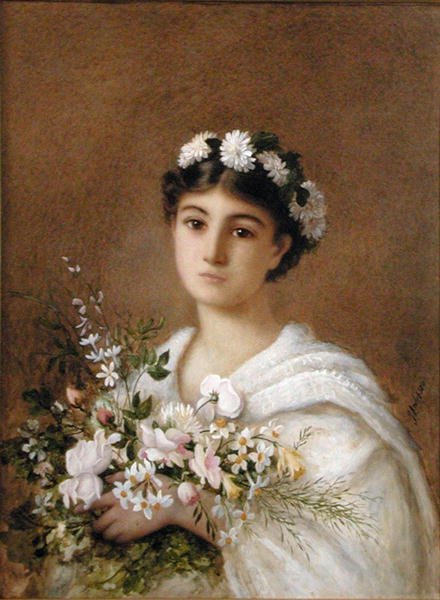 Flora, n. 1900 (akvarelli paperille) tekijältä English School