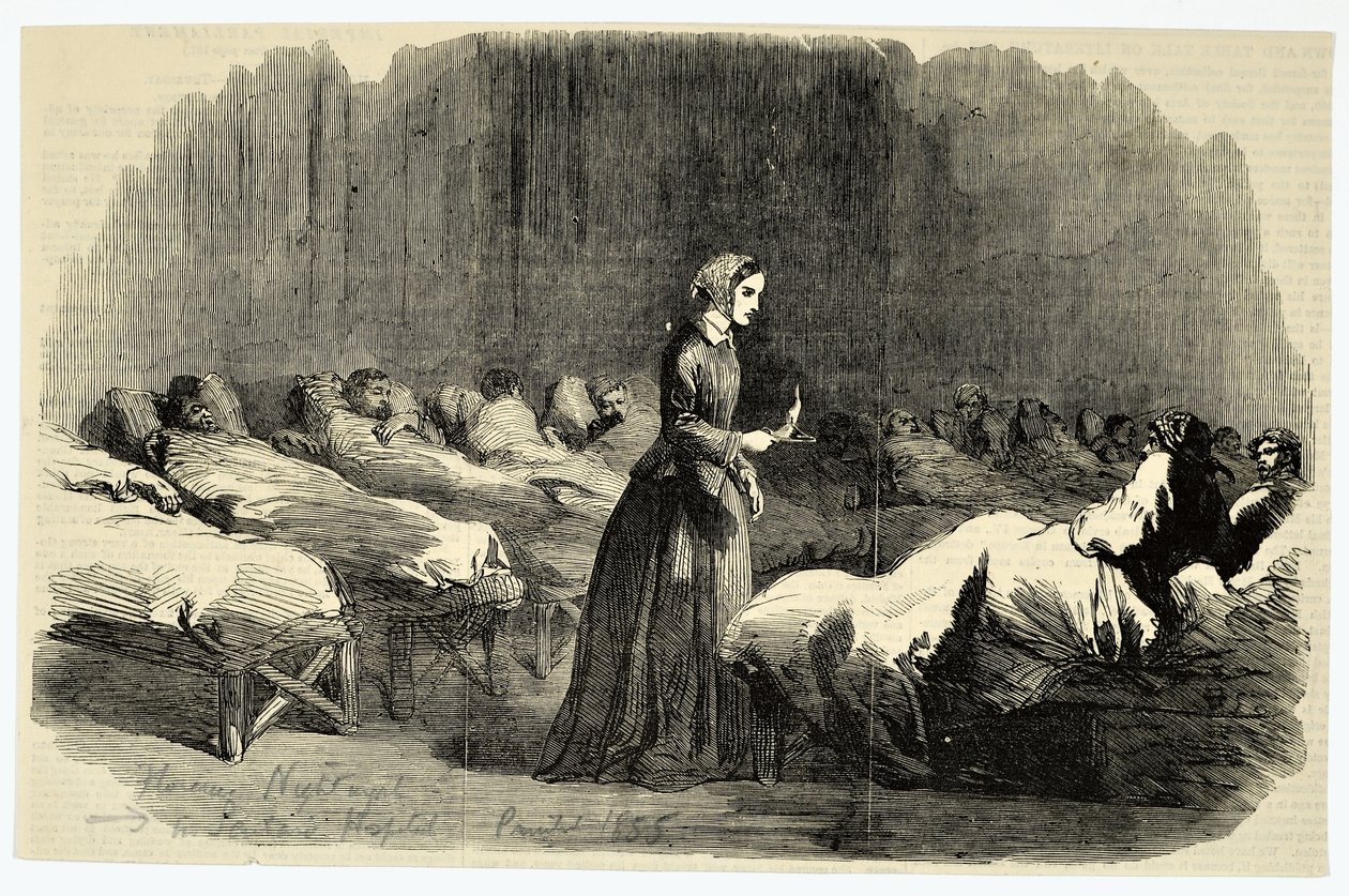 Florence Nightingale Barrack Hospitalissa, Scutari, 1855 tekijältä English School