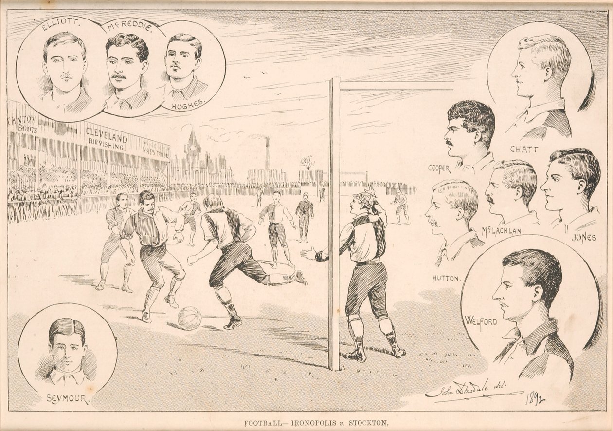 Jalkapallo - Ironopolis v. Stockton, 1892 tekijältä English School