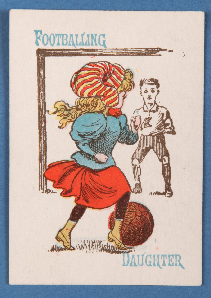 Footballing Daughter, Happy Families -korttipelistä, n. 1890-1900 tekijältä English School
