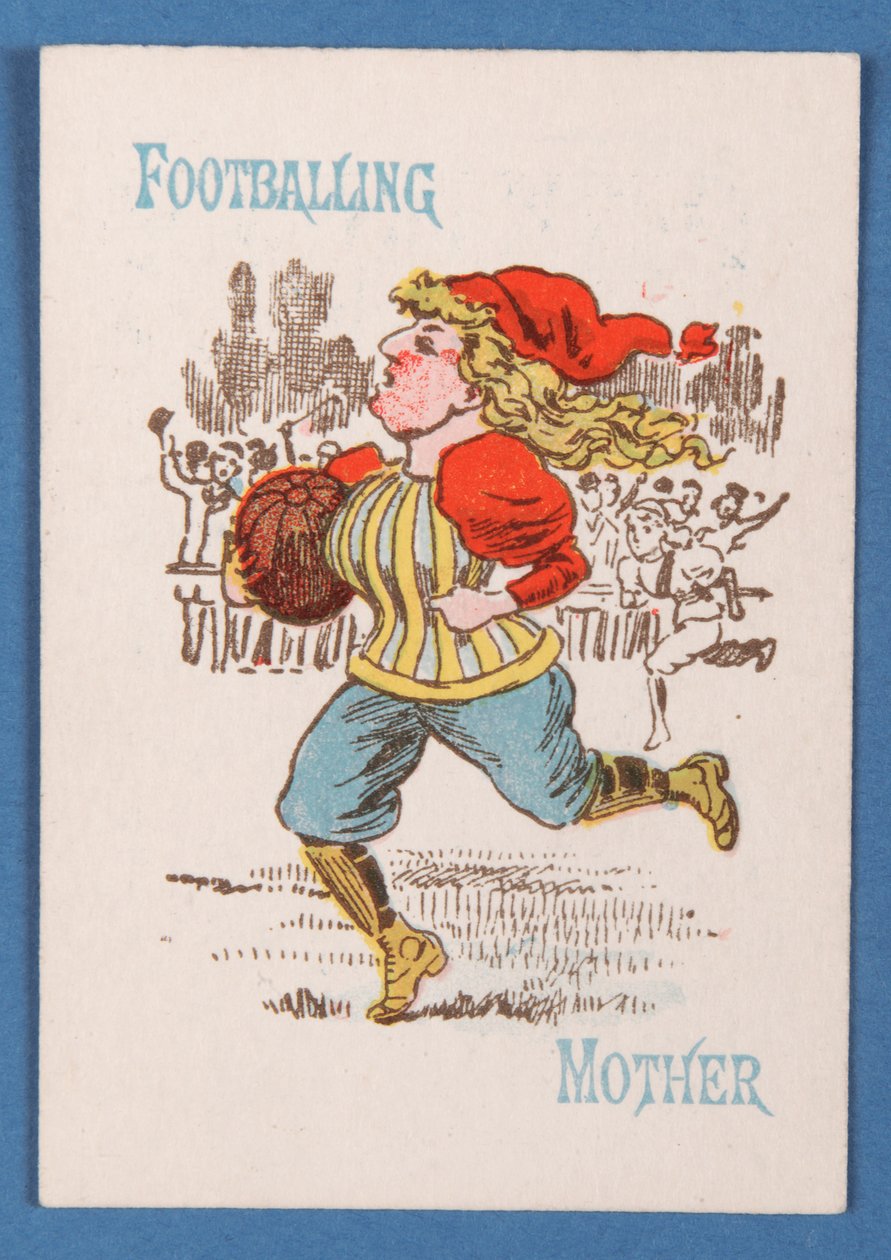 Footballing Mother, kortti Happy Families -pelistä, n. 1890-1900 tekijältä English School
