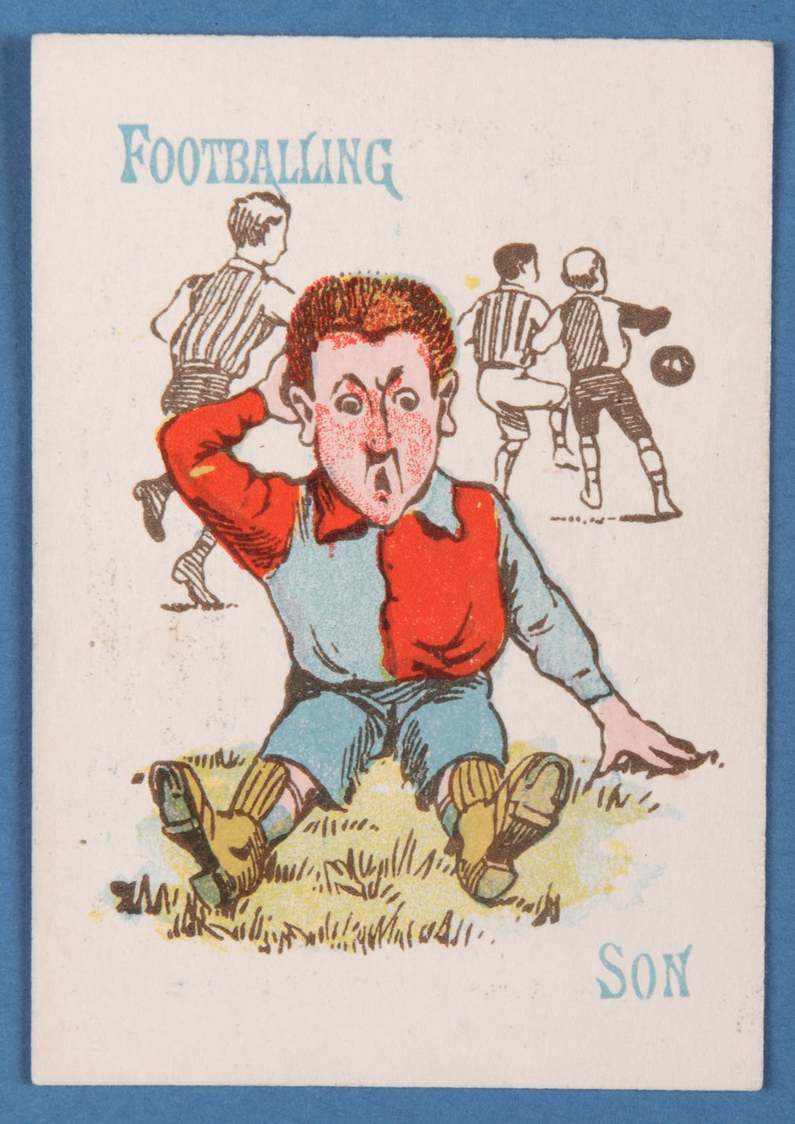 Footballing Son, Happy Families -korttipelistä, n. 1890-1900 tekijältä English School