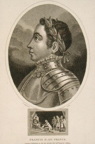 Francis II (1544-60) Ranskalainen (kaiverrus) tekijältä English School