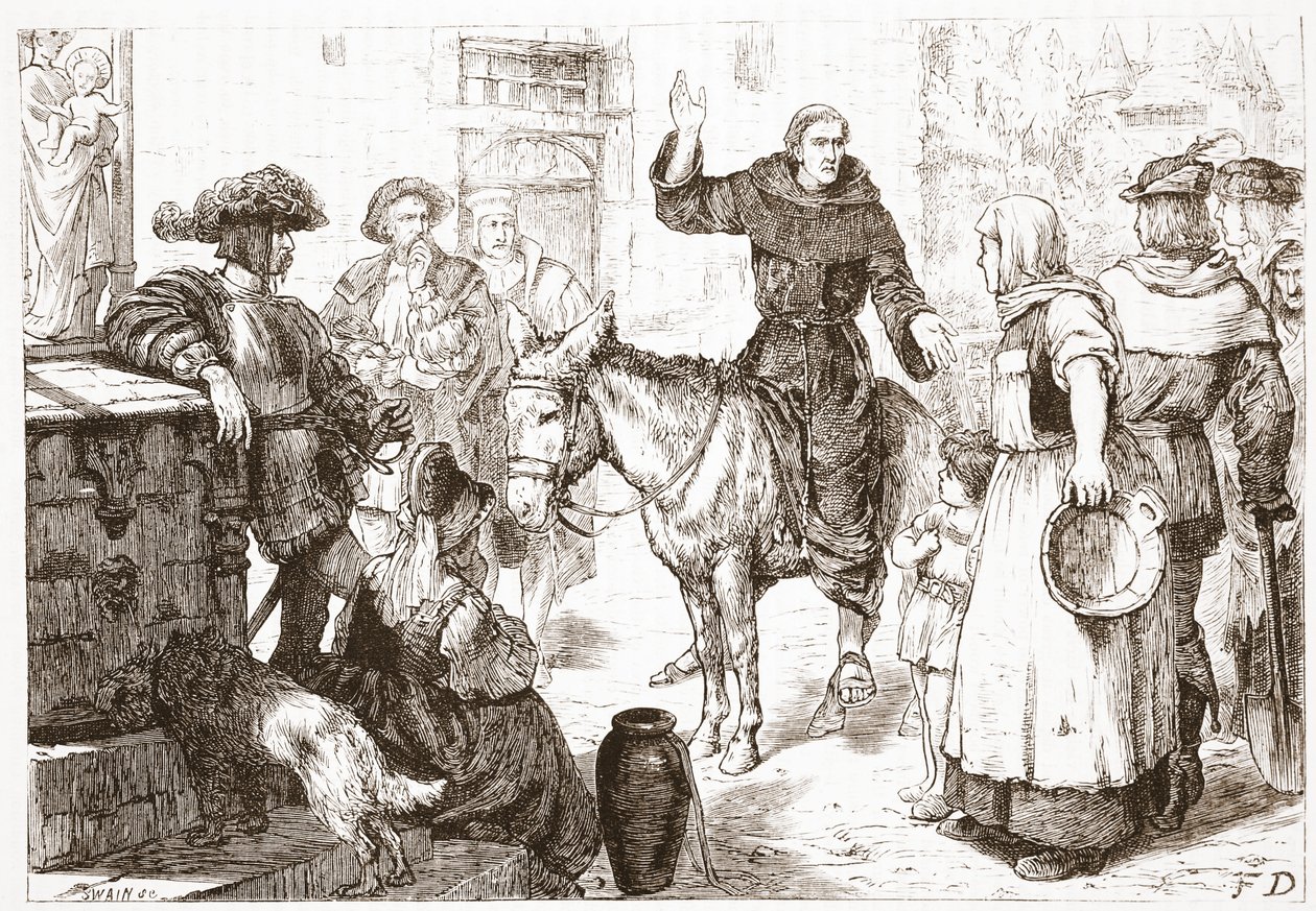 Francis Lambert Saarnaa, kuvitus James Aitken Wylien (1808-1890) Protestantismin historiasta, pub. 1878 tekijältä English School