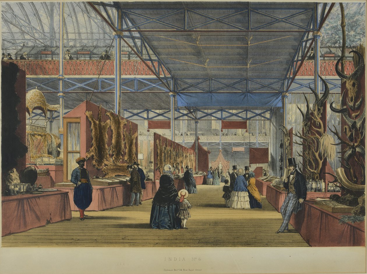 Teoksesta "Dickinsonin kattavat kuvat suuresta näyttelystä 1851", julkaistu 1854 Intia nro 6, 1854 tekijältä English School