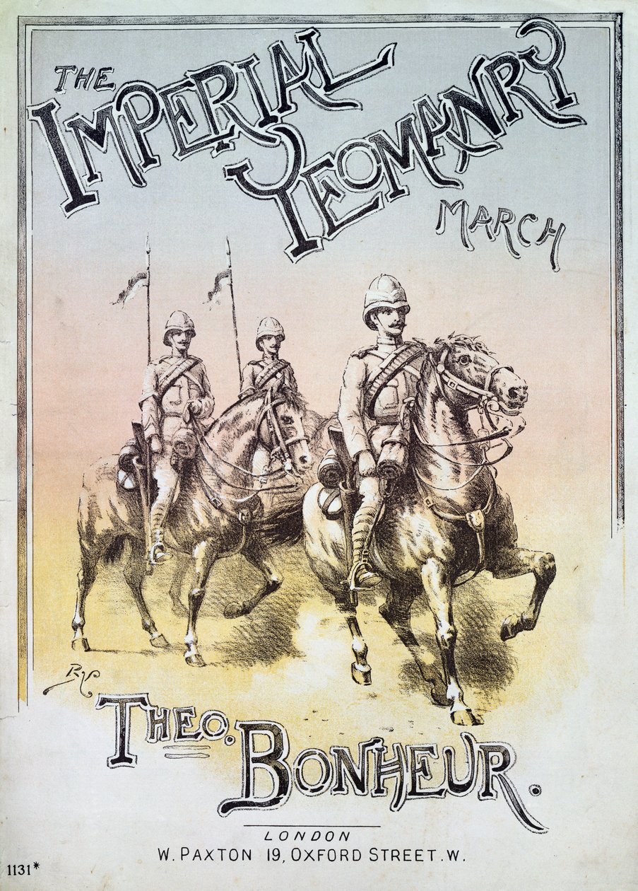 Theon Bonheurin The Imperial Yeomanry Marchin musiikkikappaleen etukansi tekijältä English School
