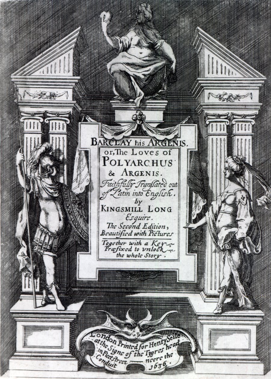John Barclayn Argenis-etukappale, toinen englanninkielinen painos, 1636 tekijältä English School