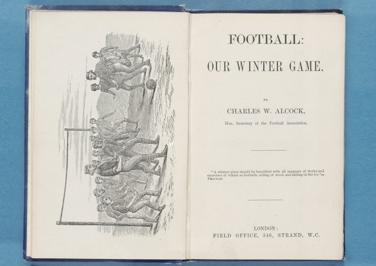 Frontispiece from Football: Our Winter Game, kirjoittanut Charles W. Alcock, 1874 (katso myös 315142 ja 315144) tekijältä English School