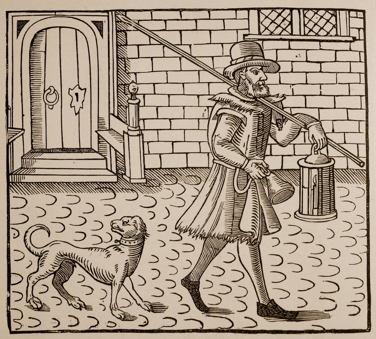 Etukappale The Bellman of Londonista, kirjoittanut Thomas Dekker (1572-1632), 1616 (seepiakuva) tekijältä English School