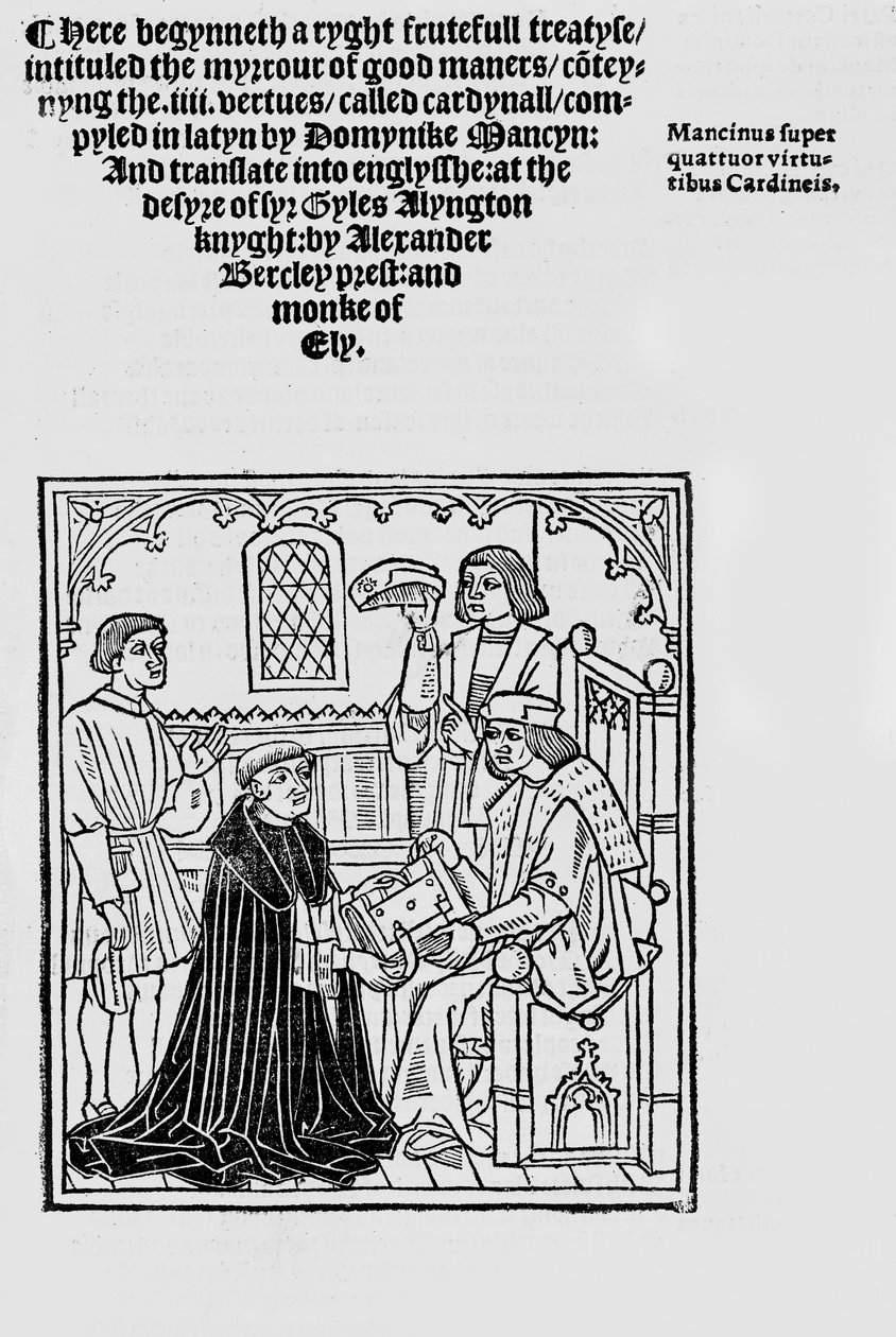 Etukappale hyvien tapojen peiliin 1523 tekijältä English School