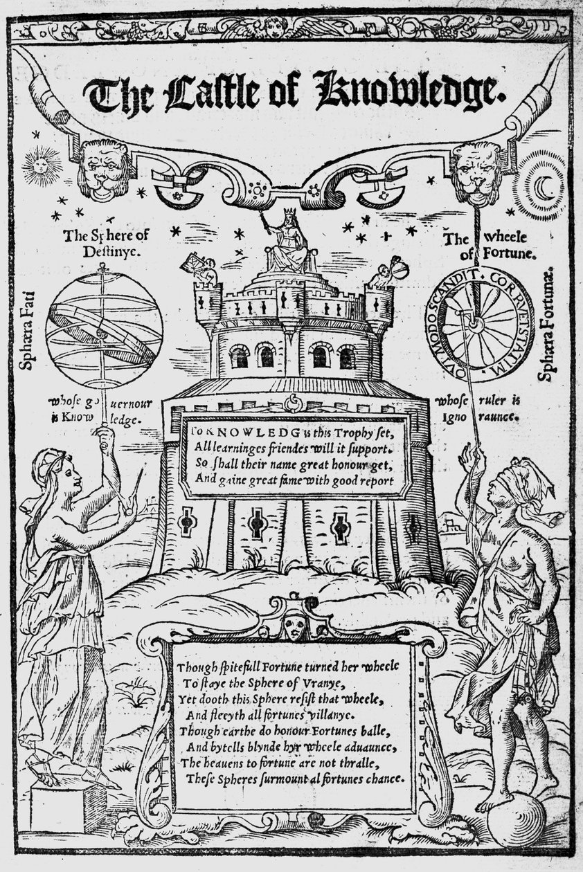 Robert Recorden etukappale Tiedon linnaan, 1556 tekijältä English School