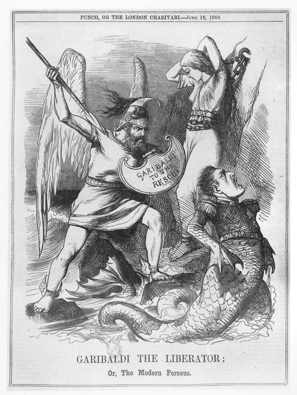 Garibaldi vapauttaja tai Moderni Perseus, Punchista tekijältä English School