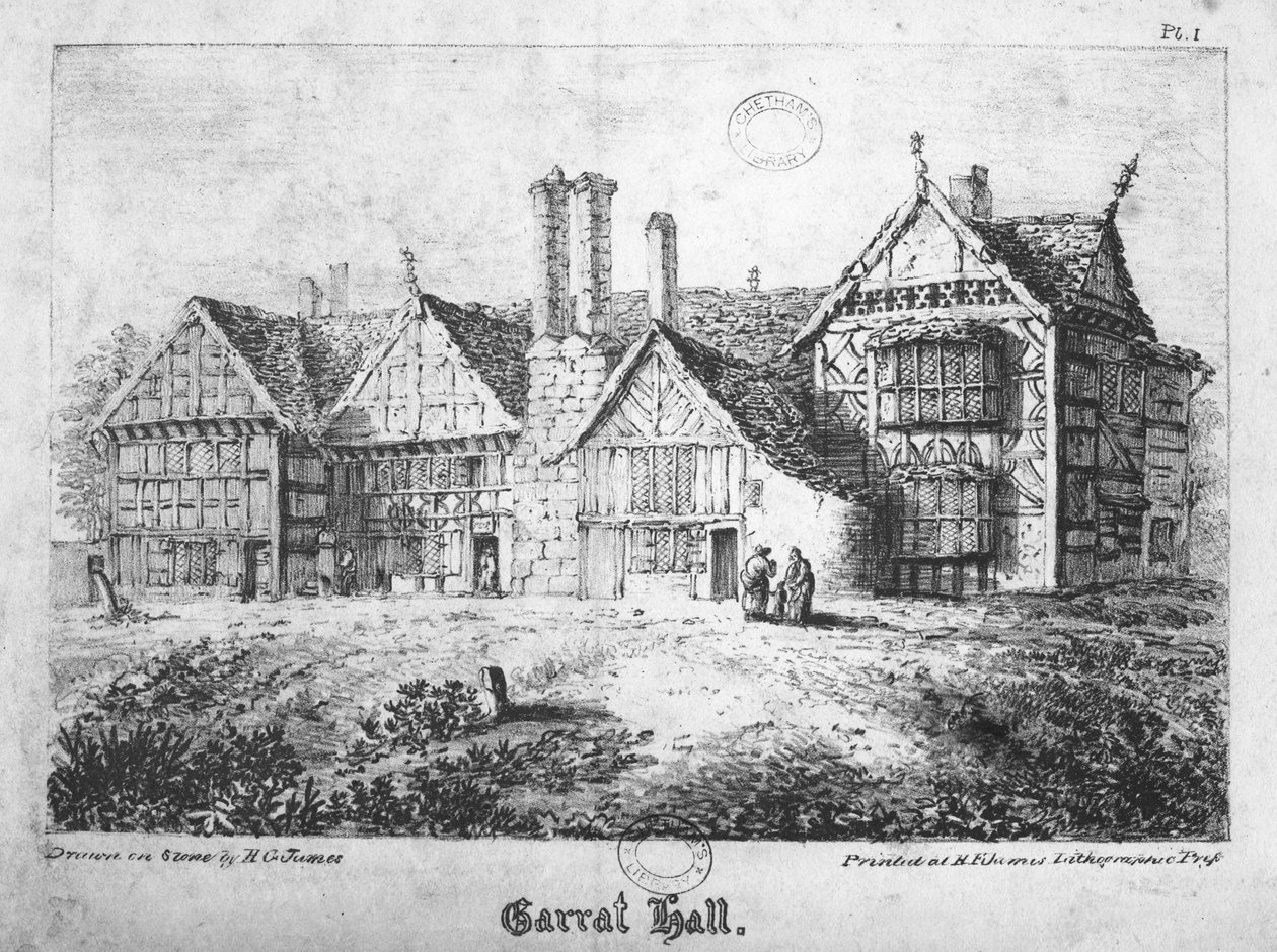Garrat Hall, Manchester, kaiverrus H.G. James, 1700-luvun loppu tekijältä English School