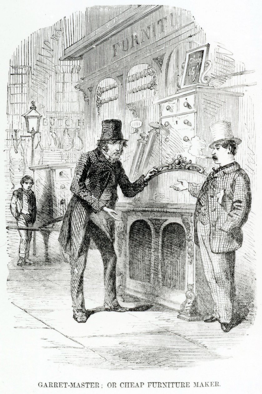 Garret-Master eli halpahuonekalujen valmistaja, n. 1840 tekijältä English School