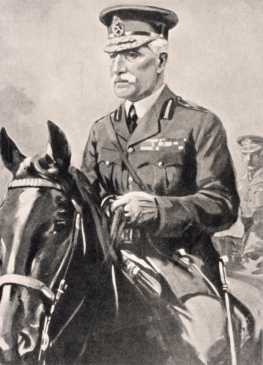 Kenraali Sir Horace Lockwood Smith-Dorrien Lontoossa vuonna 1916 julkaistusta The War Illustrated Album deLuxesta tekijältä English School
