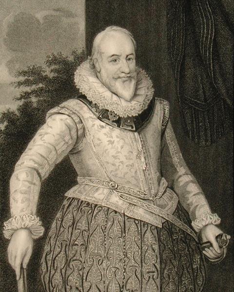 George Carew (1555-1629) Totnesin jaarli ja Cloptonin paroni Carew (kaiverrus) tekijältä English School