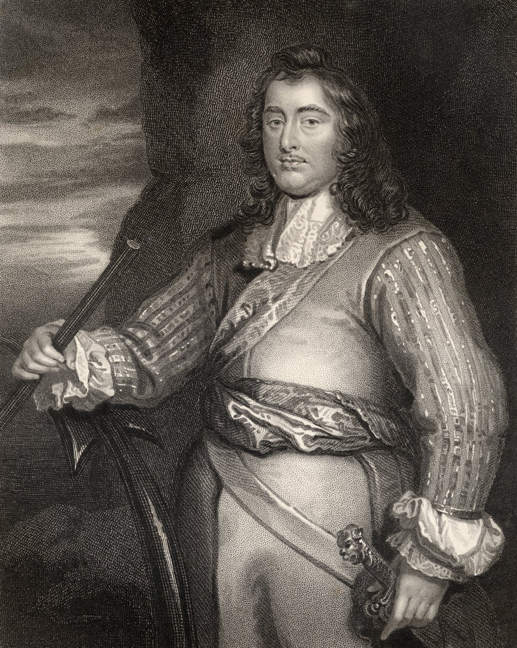 George Monck, kaivertaja W.T. Mote, teoksesta "The National Portrait Gallery, Volume IV", julkaistu noin vuonna 1820 (litografia). tekijältä English School