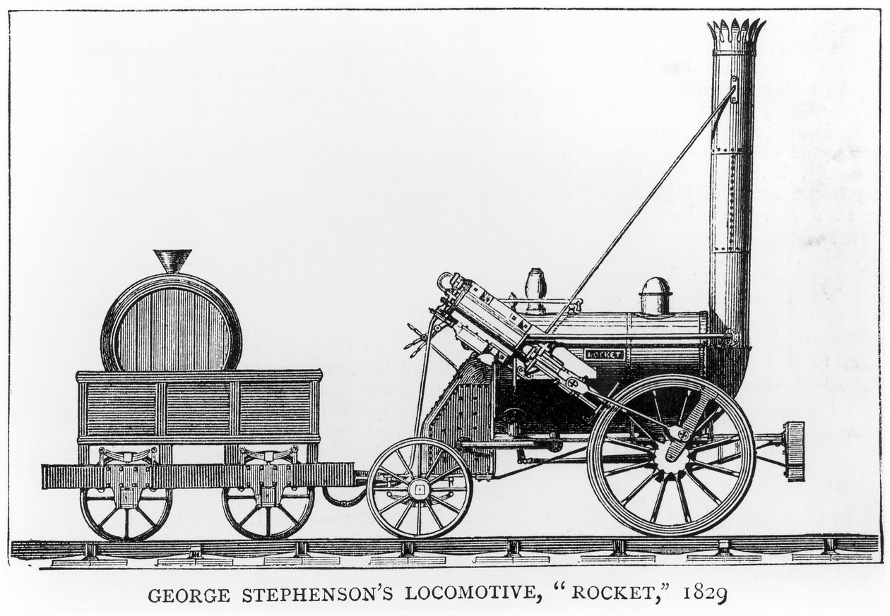 George Stephensonin veturi, raketti, 1829 tekijältä English School