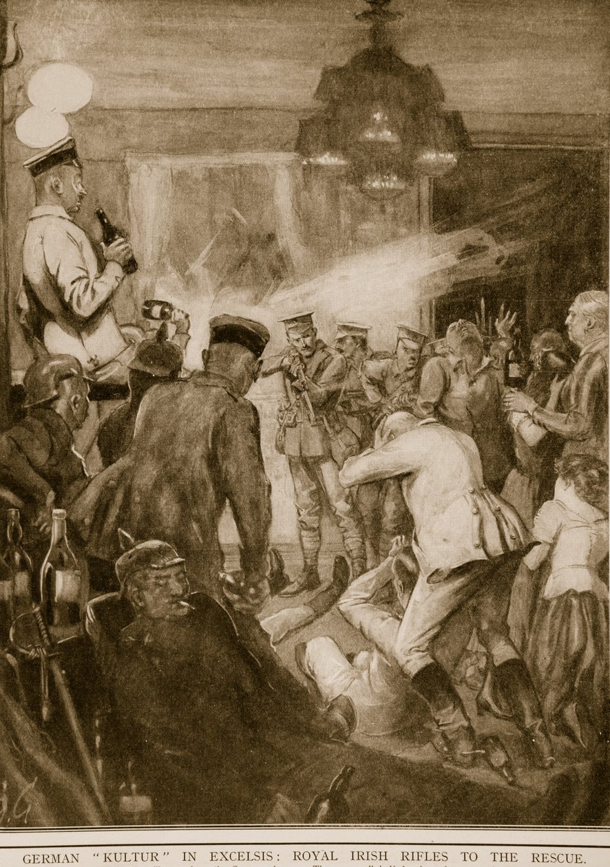 German Kultur in Excelsis: Royal Irish Rifles apuun, 1914-19 tekijältä English School